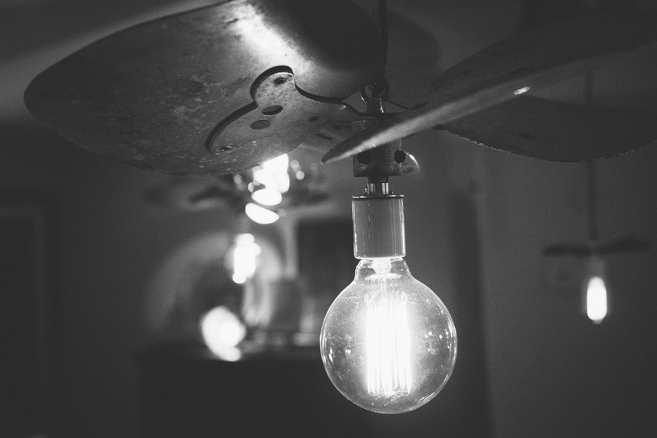 light bulb, bright, bulb, electricity, energy, idea, glass, invention, power, technology, electric, innovation, think, equipment, imagination, glowing, shine, illumination, filament, discovery, vision, watt, lamp, fan, blades, lightbulb, black and white, gray technology, gray thinking, gray glass, gray energy, gray glasses, gray think, gray power, gray idea, gray innovation, gray vision, gray lamp, invention, invention, invention, invention, invention, imagination, watt, lamp